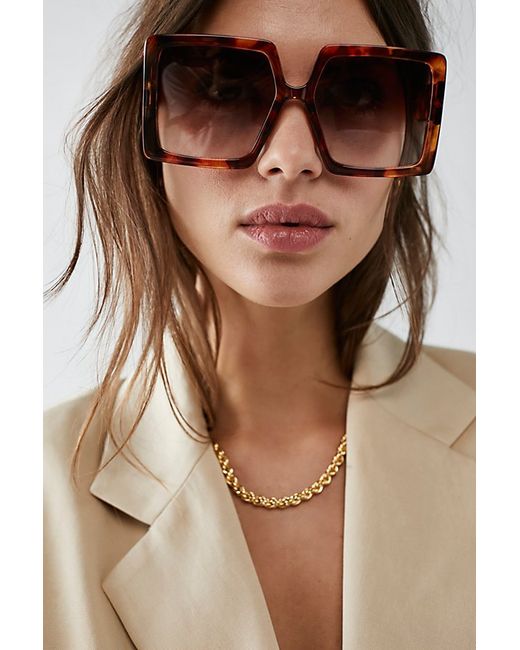 Free People Line Of Sight Square Sunglasses by
