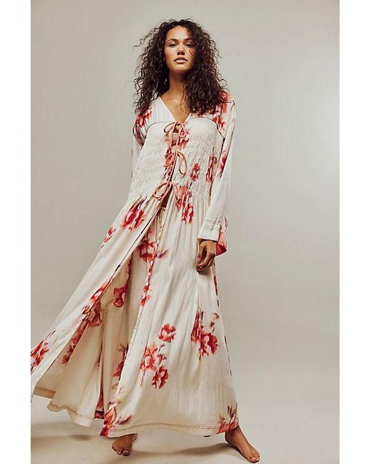 Intimately Bright Blooms Maxi Robe by