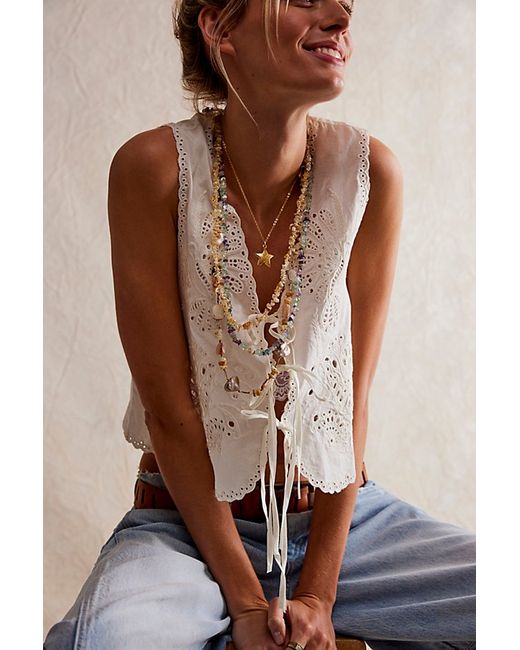 Free People Single Strand Beaded Necklace