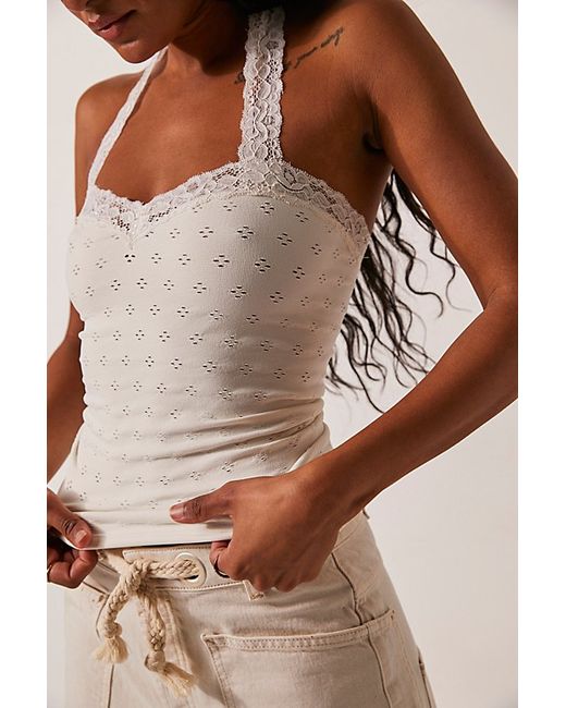 Intimately Eyelet Seamless Halter Top by