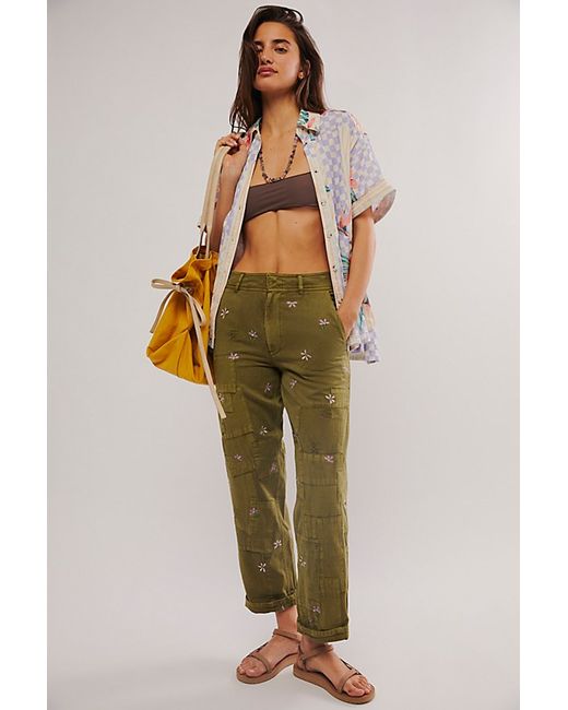 Free People Patched Posy Pants