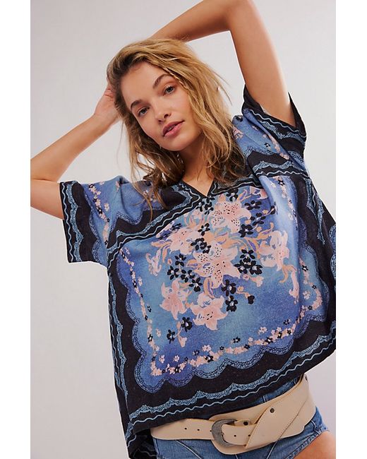 Free People Washed Flowers Top