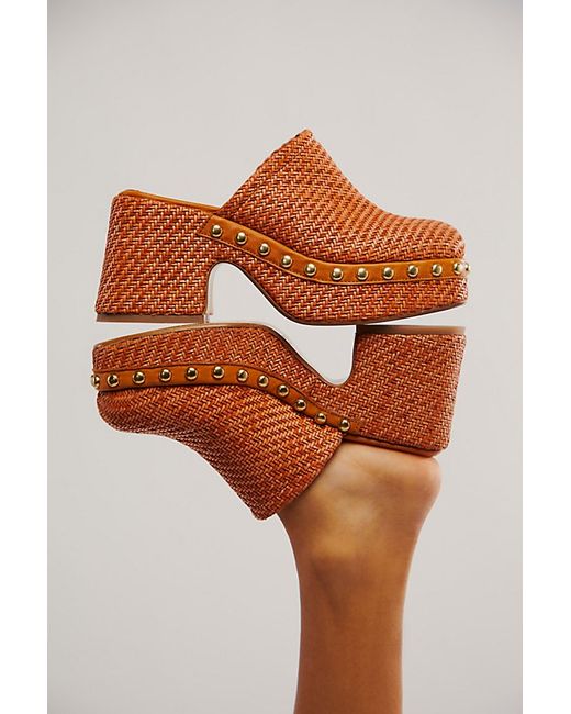 FP Collection Rayana Woven Platform Clogs by