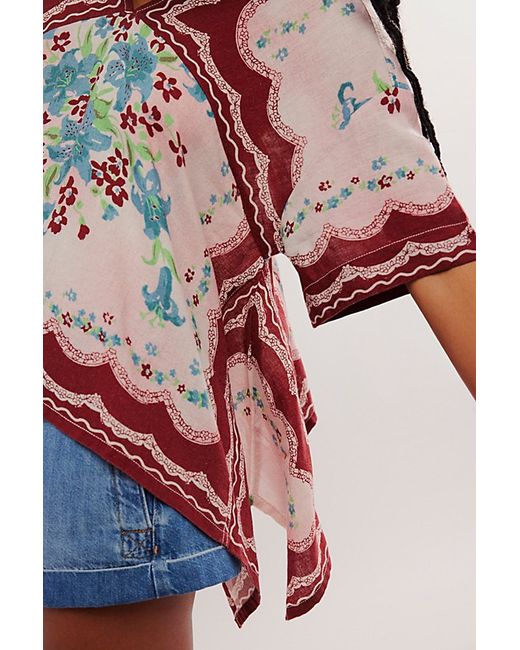 Free People Washed Flowers Top