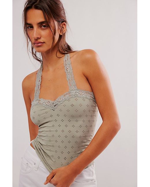 Intimately Eyelet Seamless Halter Top by