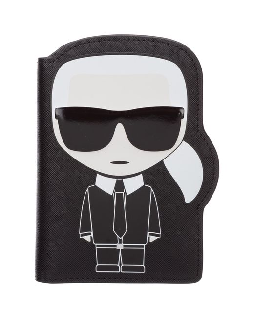 Karl Lagerfeld travel document passport case holder k/ikonik