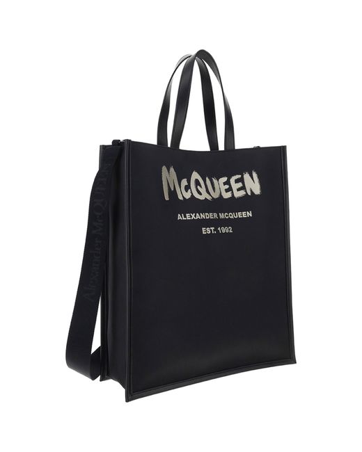 Alexander McQueen bag handbag tote shopping edge graffiti