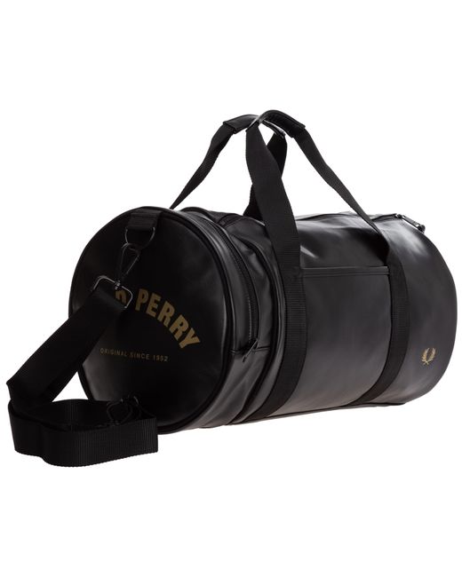 Fred Perry fitness gym sports shoulder bag barrel