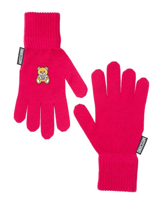 Moschino Teddy Bear Gloves