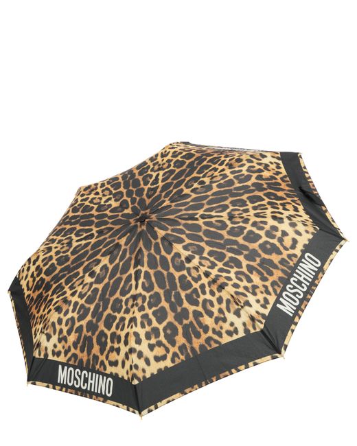 Moschino Openclose Leopard Umbrella