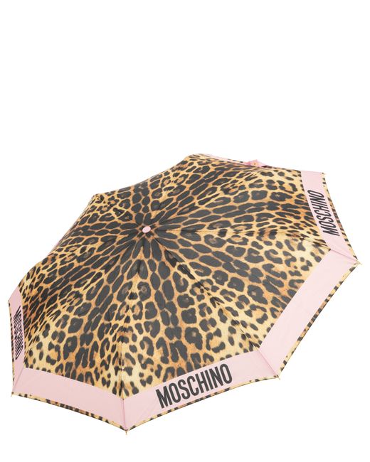 Moschino Openclose Leopard Umbrella