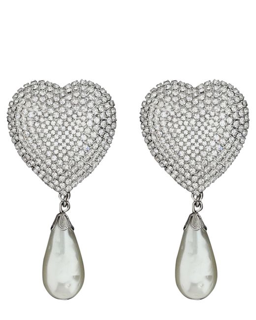 Alessandra Rich Heart Earrings