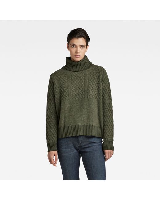 G-Star Knitted Turtleneck Sweater Structure Loose