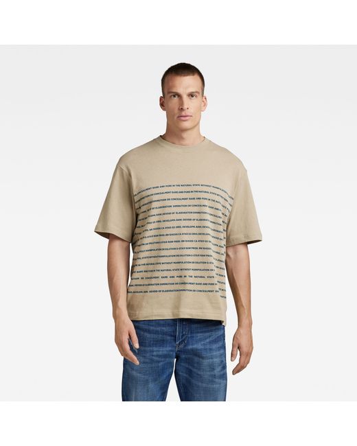 G-Star Text Stripe Boxy T-Shirt