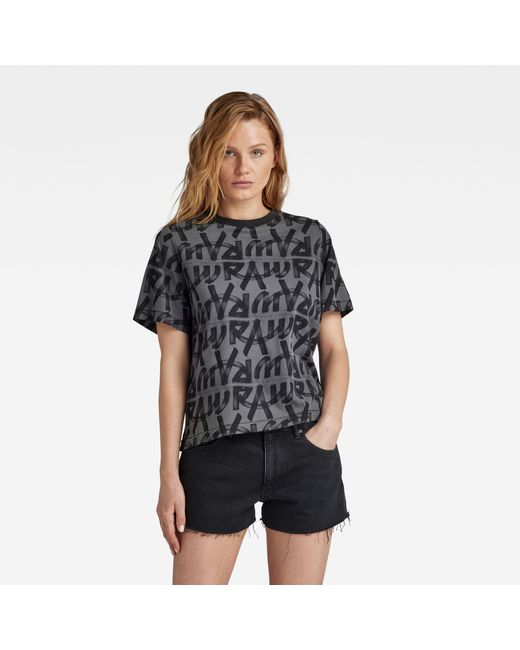 G-Star Calligraphy Allover Boxy Top