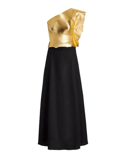 Gabriela Hearst Cleis Dress Silk and Leather