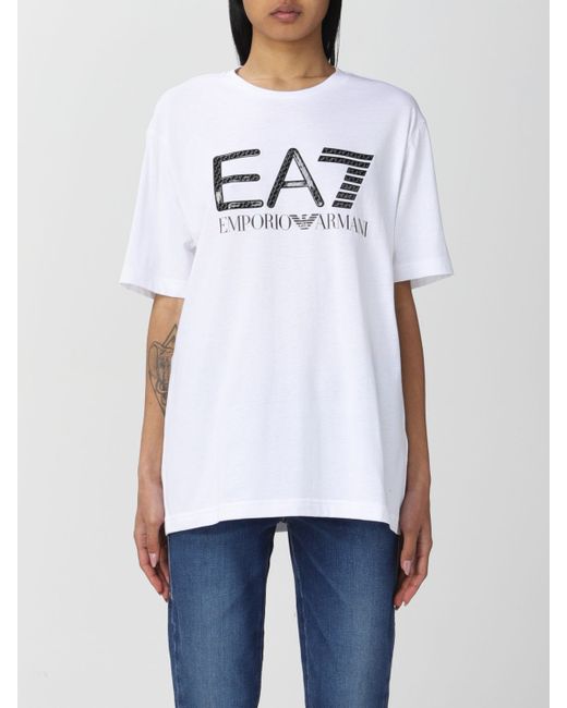 Ea7 cotton T-shirt with logo