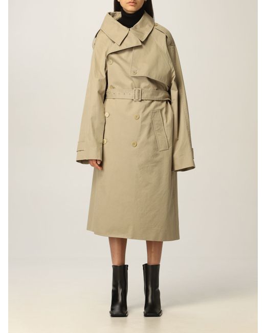 Balenciaga asymmetric trench coat gabardine
