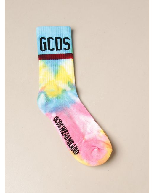 Gcds socks tie dye cotton with logo