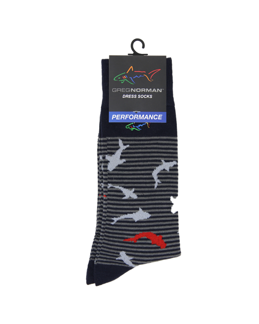Greg Norman Collection Striped Shark Dress Socks
