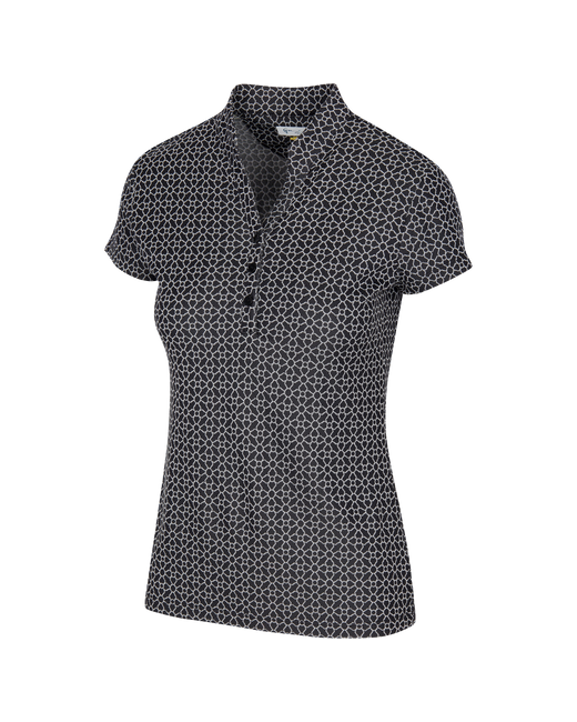 Greg Norman Collection Trellis Jacquard Button Polo Shirt
