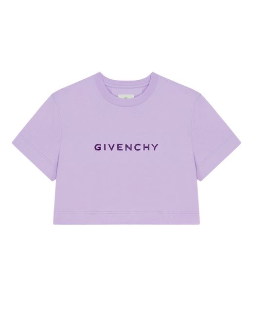 Givenchy T-shirt cropped cotone tufted