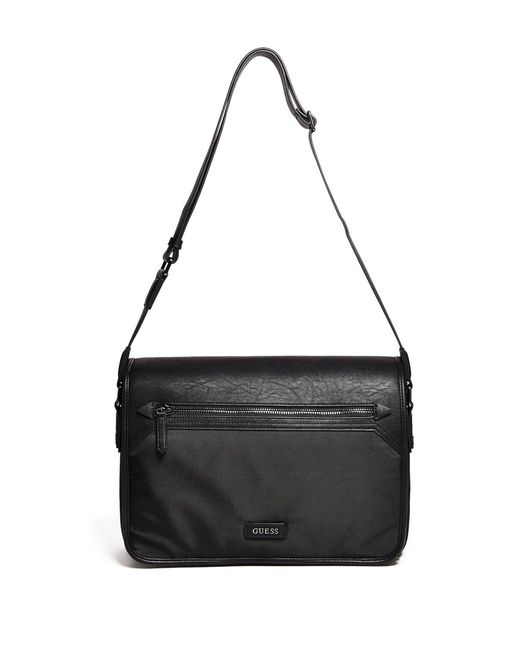 Guess Faux-Leather Messenger Bag