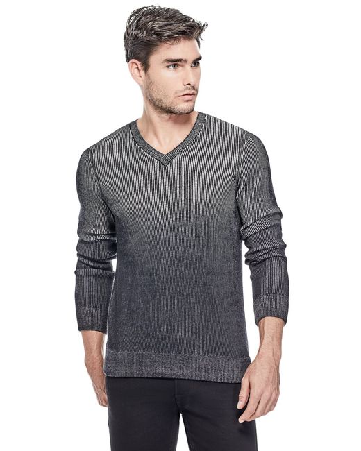 Guess Dip-Dye Ribbed V-Neck Sweater