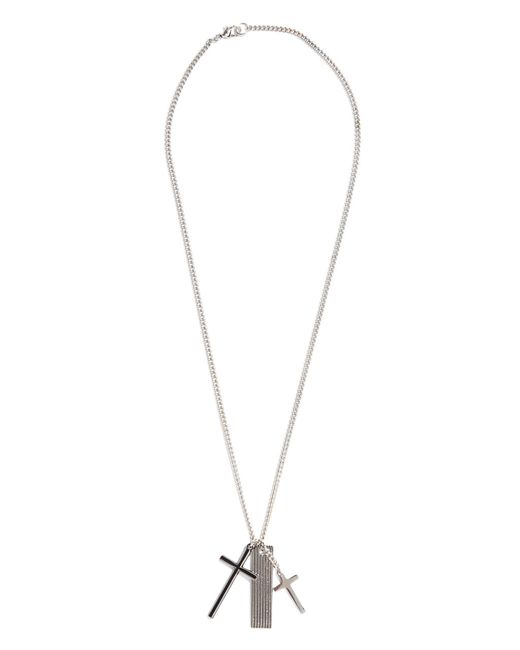 Guess Silver-Tone Cross Necklace