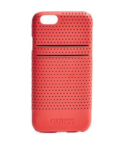 Guess Red Perforated iPhone 6 Hard-Shell Case