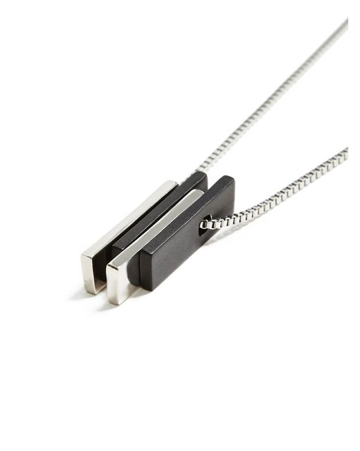 Guess Gaven Silver-Tone Bar Necklace
