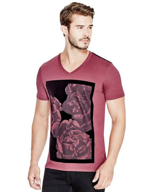 Guess Floral V-Neck Tee