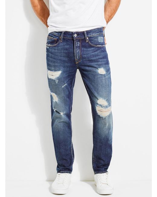 Guess Distressed Slim Tapered Jeans