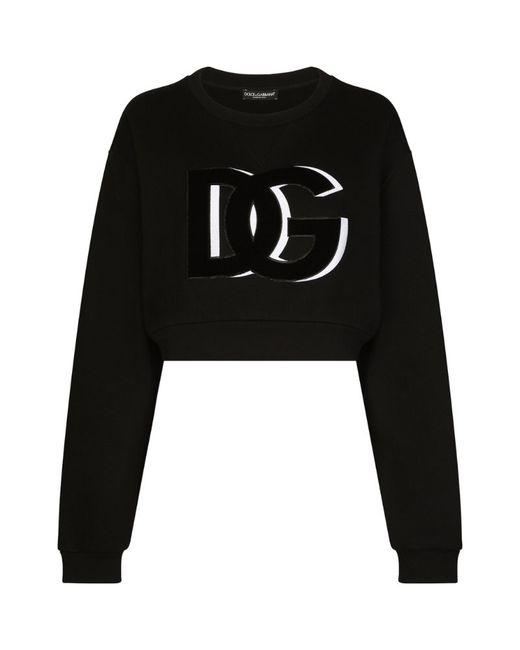 Dolce & Gabbana Cropped Logo Sweatshirt