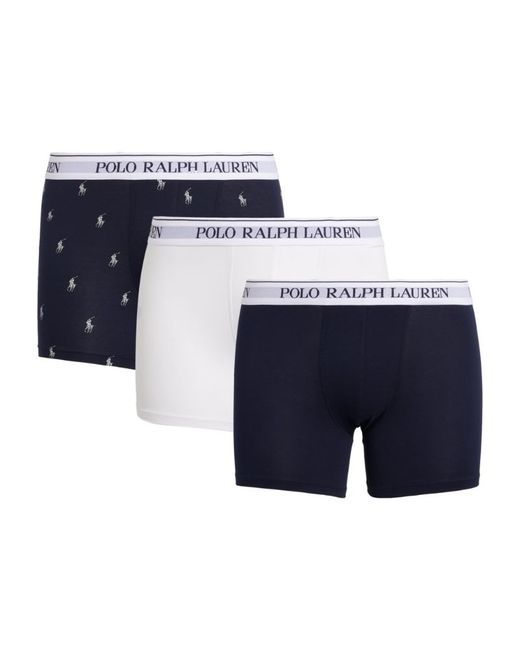 Polo Ralph Lauren Stretch-Cotton Printed Boxer Briefs Pack of 3