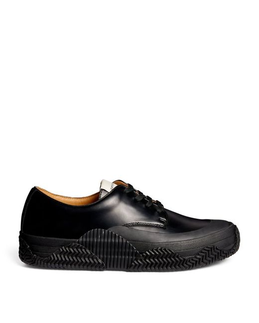Emporio Armani Leather Layered-Sole Sneakers