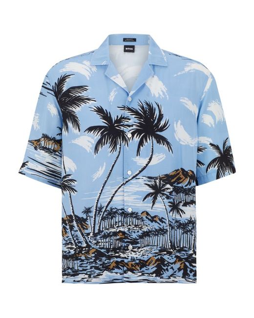 Boss Hawaiian Print Shirt