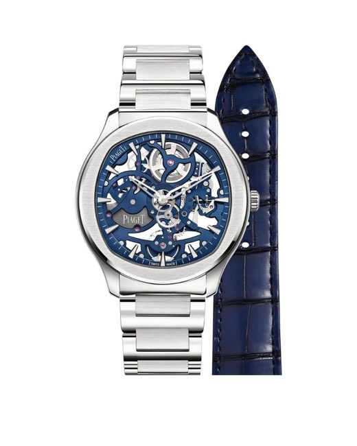 Piaget Polo Skeleton Blue-Hued Watch 42mm