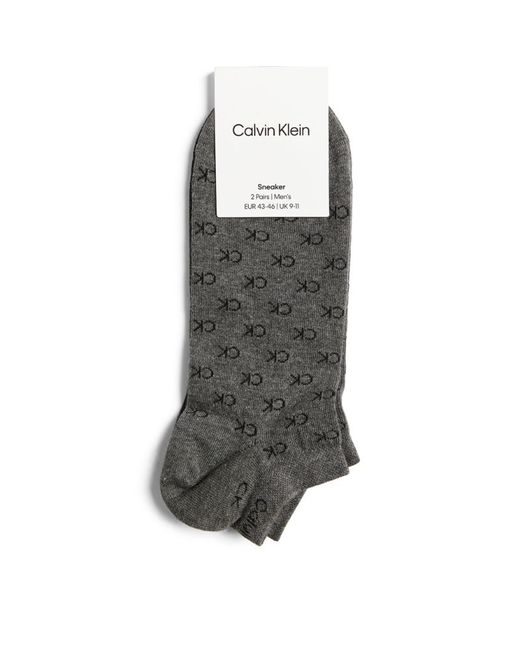 Calvin Klein Logo Ankle Socks Pack of 2