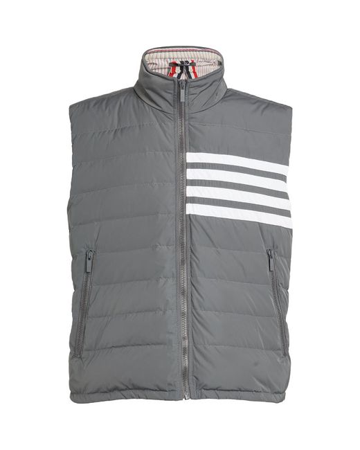 Thom Browne Down 4-Bar Quilted Gilet