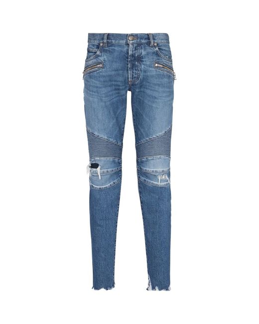 Balmain Distressed Slim Jeans