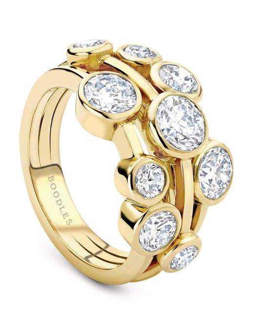 Boodles Yellow and Diamond Raindance Cluster Ring