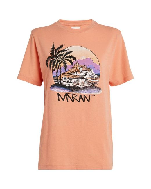 marant étoile Sunset-Print T-Shirt