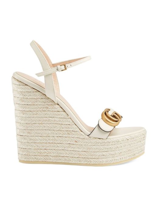 Gucci Double G Wedge Sandals 130