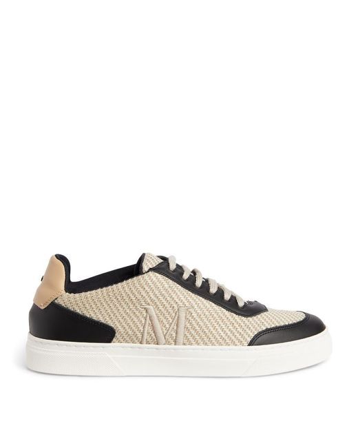 Max Mara Canvas-Leather Taba Sneakers
