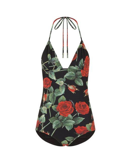 Dolce & Gabbana Rose Print Swimsuit
