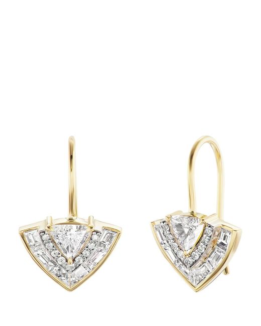Emily P. Wheeler Yellow and Diamond Tiered Drop Earrings
