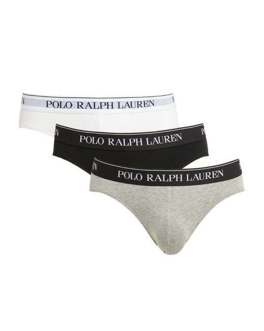 Polo Ralph Lauren Stretch-Cotton Low-Rise Briefs Pack of 3