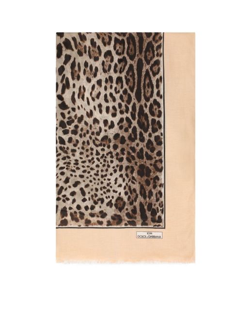 Dolce & Gabbana KIM Leopard-print Cashmere and Modal Scarf