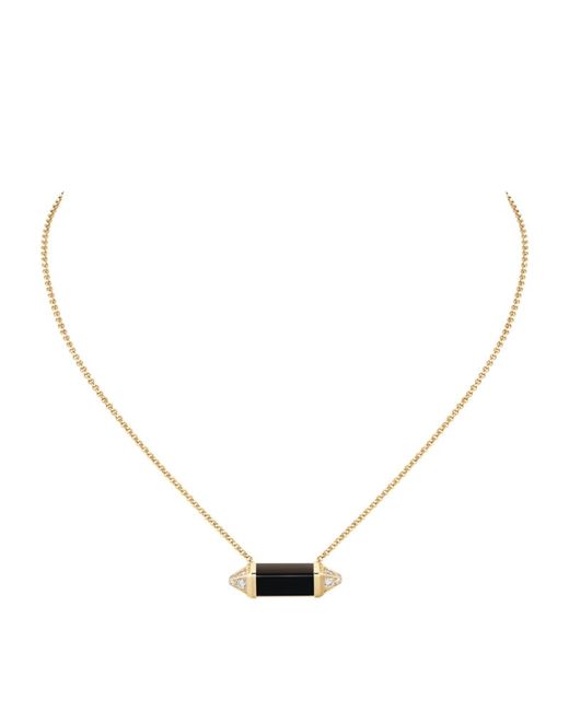 Cartier Yellow Diamond and Onyx Les Berlingots de Pendant Necklace